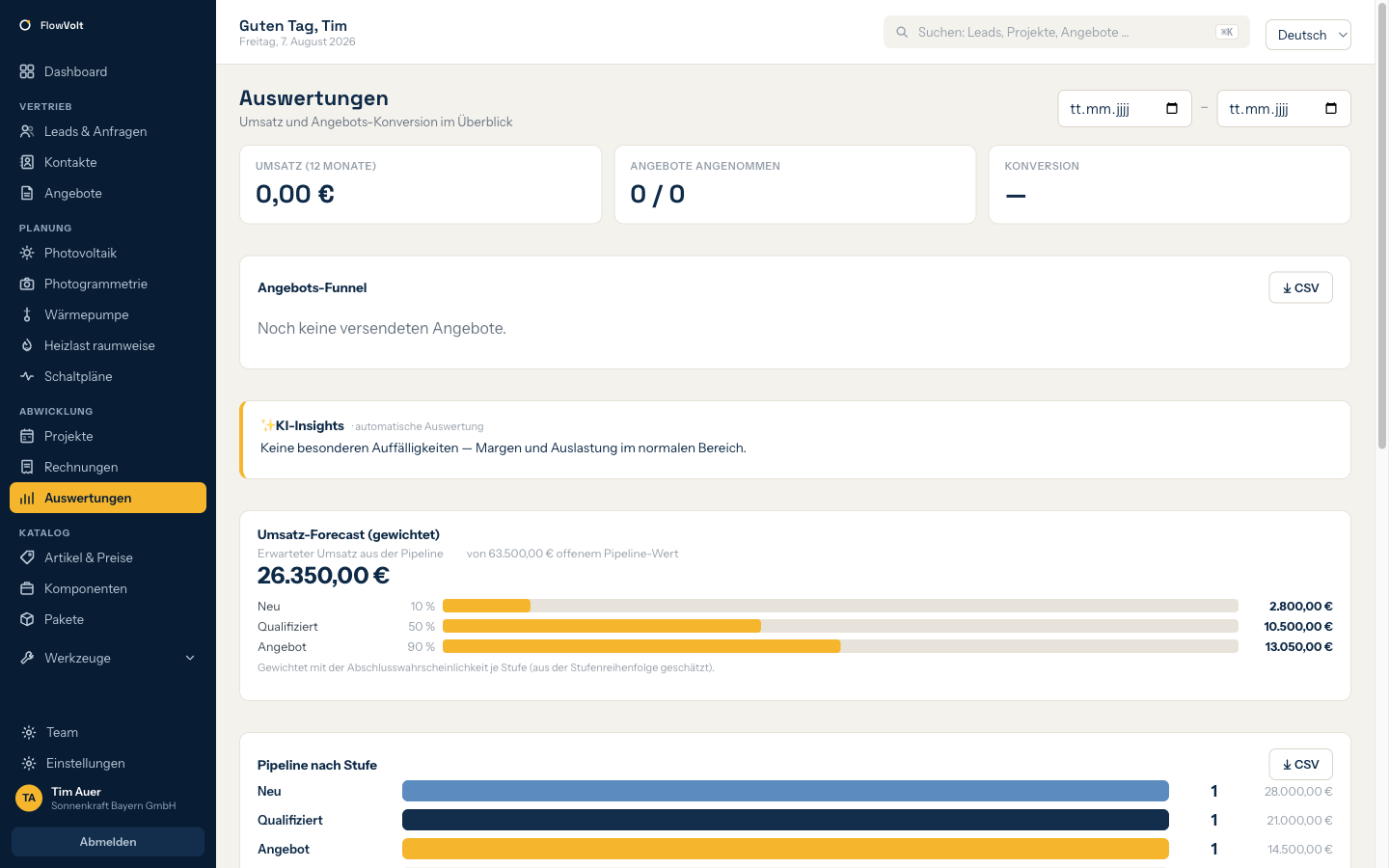 FlowVolt für Großbetriebe